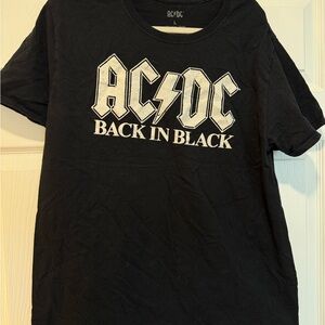 AC/DC Black and White Graphic Tee